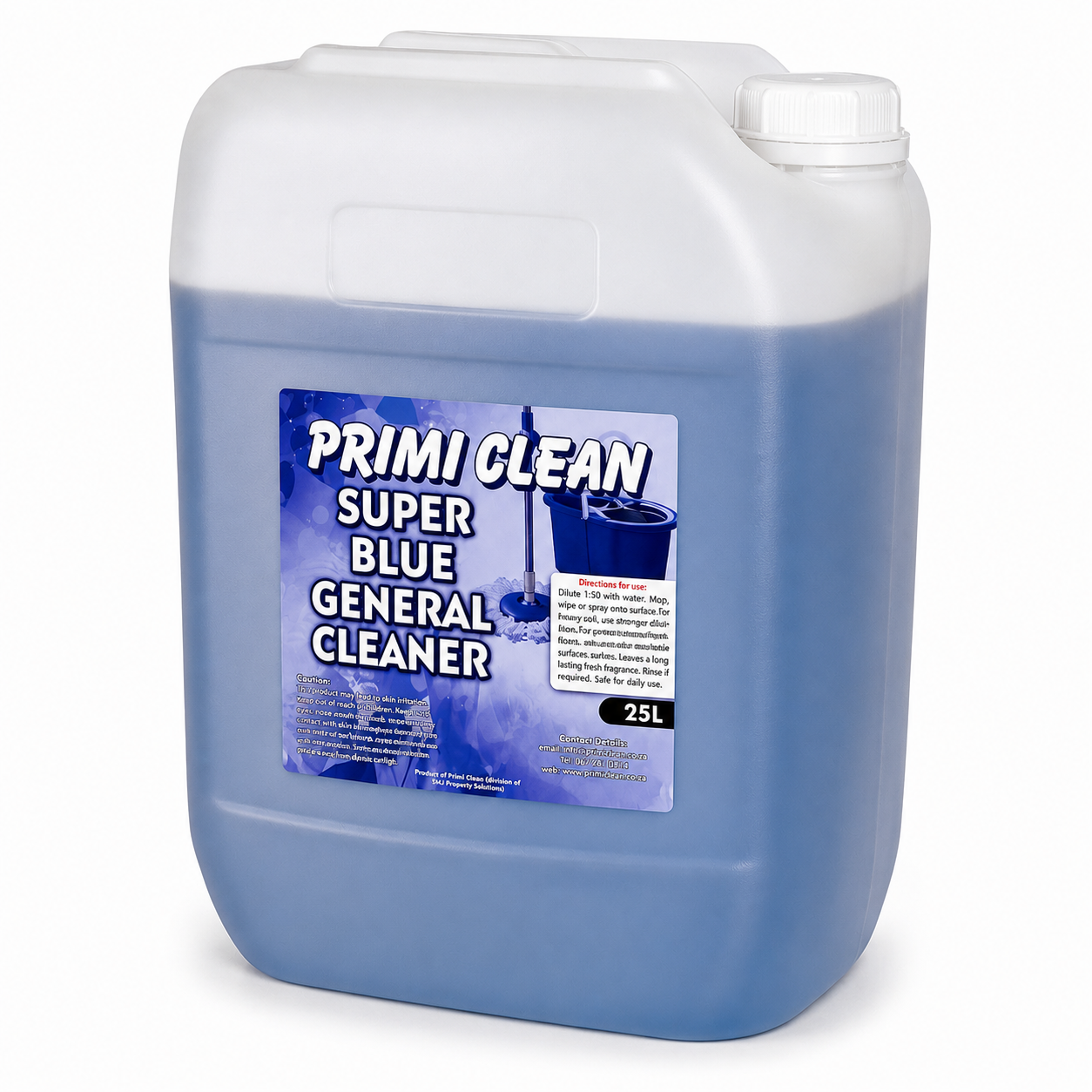 Solid Blue Cleaner PRIMI CLEAN Super Blue General Cleaner – 25L – Primi Clean