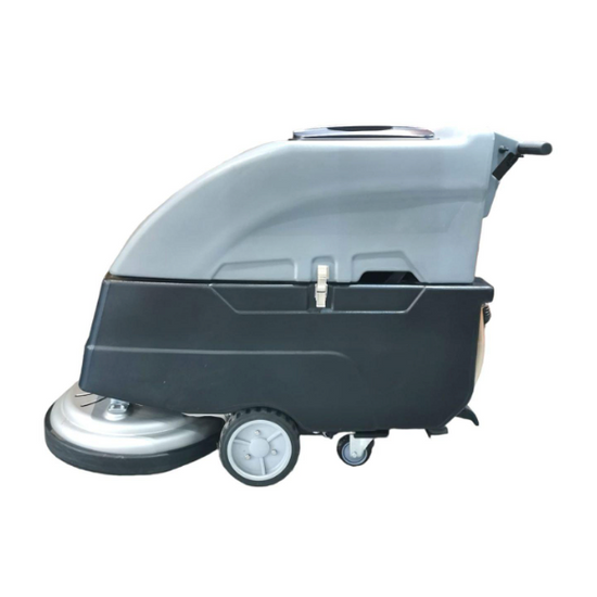 Walk behind scrub machine